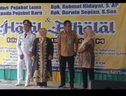 Kantor Kelurahan Kedaung Kecamatan Pamulang adakan Hala bihalal dan Lepas Sambut .Rahmat Hidayat kepada Darwin Sopian pada kamis 25 / 4 /2024