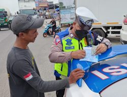 Satlantas Polres Tangsel Lakukan Patroli Guna Razia Truk Langgar Jam Operasional