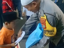 Bhabinkamtibmas Kelurahan Parigi Lama Hadiri Santunan Yatim dan Dhuafa