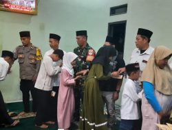 Bhabinkamtibmas Hadiri Santunan Anak Yatim di Mushola Al-Kharomah Sukabakti