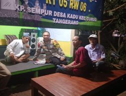 Bhabinkamtibmas Polsek Curug Sambangi Pos Kamling, Berikan Himbauan Kamtibmas
