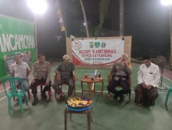 Bhabinkamtibmas Polsek Cisauk Gelar Ngopi Kamtibmas di Pos Satkamling Rancamoyan