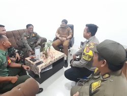 Koordinasi Bhabinkamtibmas, Babinsa, dan Satpol PP Cisauk Bahas Linmas Jelang Pilkada 2024
