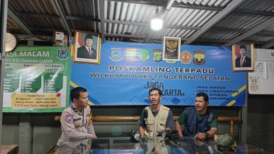 Bhabinkamtibmas Ciater Cek Poskamling Terpadu, Perkuat Program Jaga Jakarta+