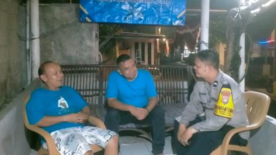 Bhabinkamtibmas Sambangi Pos Kamling Terpadu, Perkuat Sinergi Jaga Kamtibmas