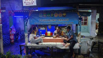 Bhabinkamtibmas Kelurahan Buaran Cek Poskamling Terpadu, Perkuat Program Jaga Jakarta
