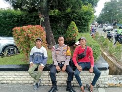 Jaga Kondusivitas Wilayah, Bhabinkamtibmas Pondok Pucung Sambang Satpam Lingkungan