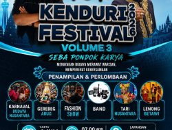 Kenduri Festival Kembali Digelar, Angkat Tema “Seba Pondok Karya” untuk Lestarikan Budaya dan Dukung UMKM