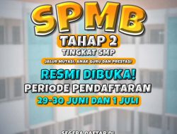 Jangan Terlewat! SPMB Tahap II SMP Negeri Tangsel Resmi Dibuka