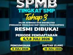 Catat! SPMB Tahap III SMP Negeri Tangsel Resmi Dibuka untuk Jalur Afirmasi, Disabilitas hingga Pemilihan Swasta Pendamping